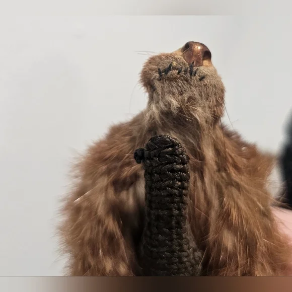 Vintage Mink Fur Whole Body Pelt Stole Collar Wrap Neck Shrug Clip Brown 30" - Picture 9 of 16